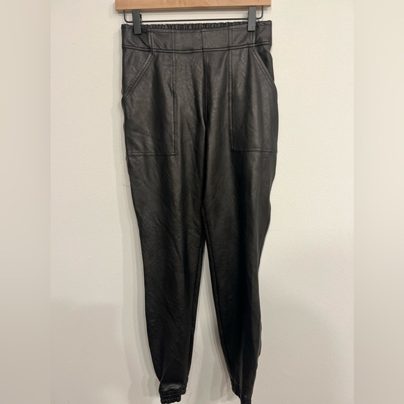 SPANX Faux Leather Jogger Pants Size Small - Picture 5 of 8